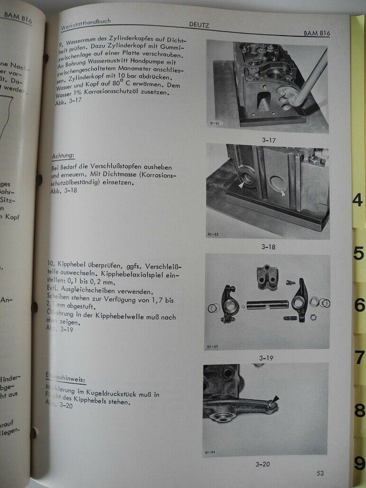 Deutz Werkstatthandbuch B/AM 816 TN 2911897 in Bergisch Gladbach