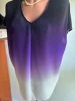 Bluse Shirt Tunika lila weiß V- Ausschnitt von Gerry Weber Gr. 40 Niedersachsen - Celle Vorschau