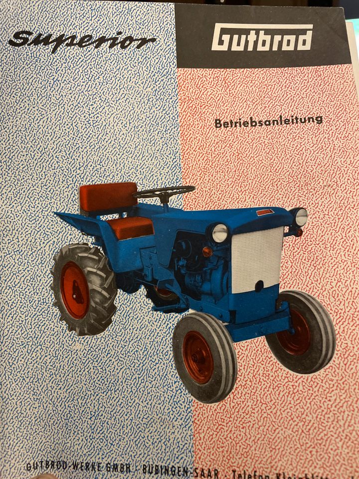 Traktor Gutbrod 1030 mit Bodenfräse in Halle (Westfalen)