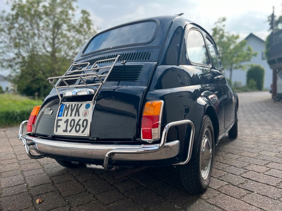 Fiat 500 Oldtimer TÜV 5/26 sofort abfahrbereit Faltdach in Kettig