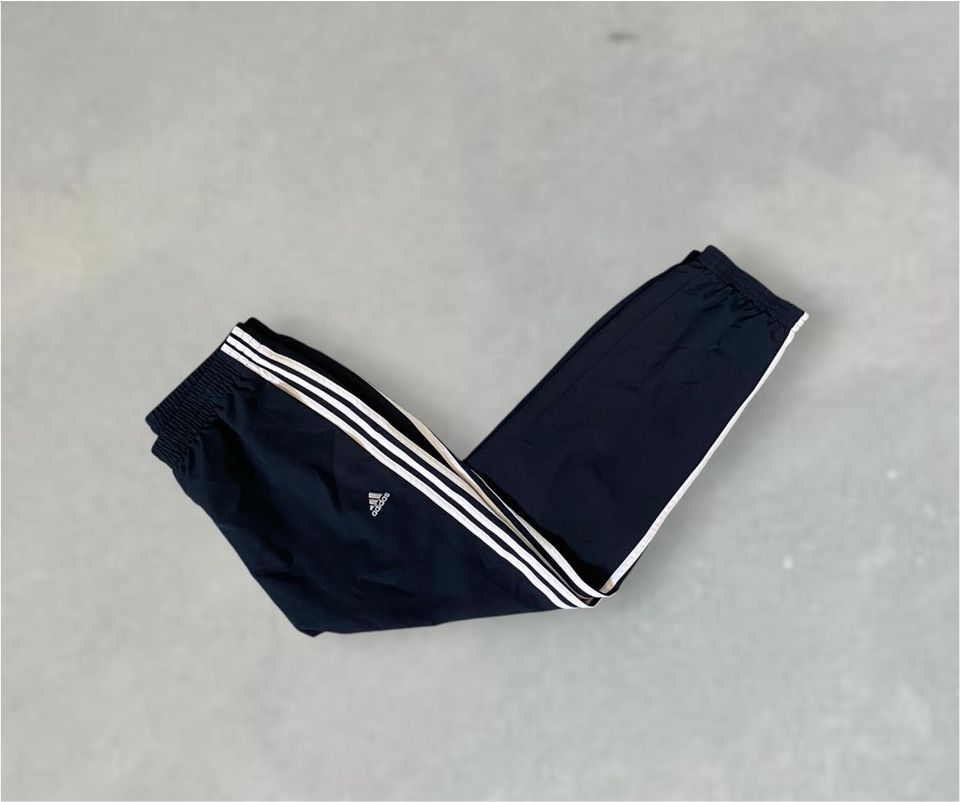 Adidas Vintage Trackpants / Jogginghose blau weiß Gr M 90s baggy in Krefeld