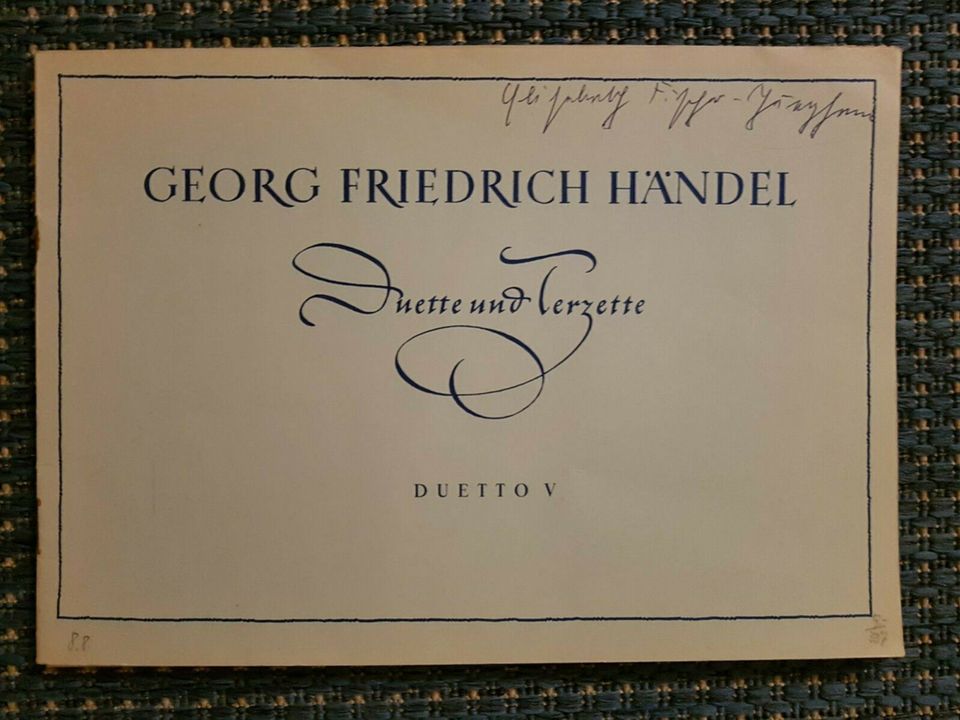 G. Fr. Händel: Duette und Terzette. Duetto V "Che vai pensando" in Hannover