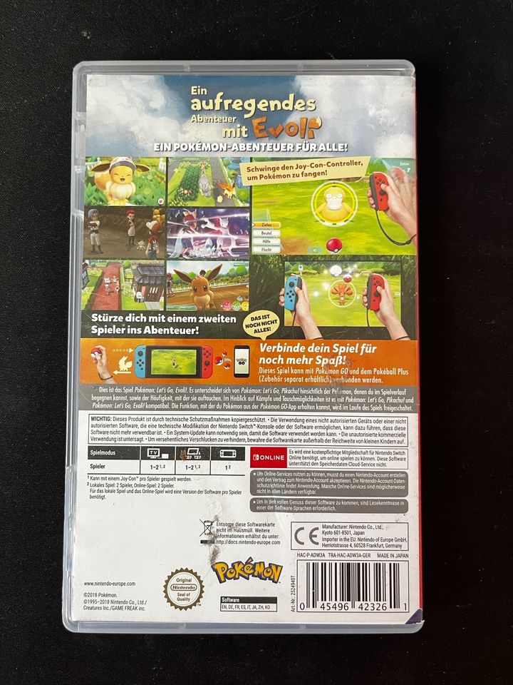 Pokémon Let’s Go Evoli Nintendo SWITCH Spiel m. Verpackung in Erding