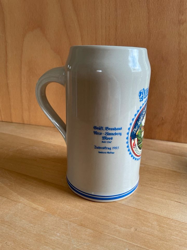 Maßkrug Arcobräu Jahreskrug 1985 in Unterschleißheim