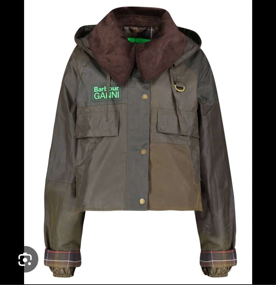 SUCHE - Barbour x Ganni Spey Olive UK 8 in Olfen