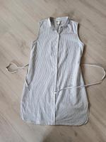 H&M Strandkleid grau/ weiß Gr 42/ M s.Maße Hessen - Espenau Vorschau