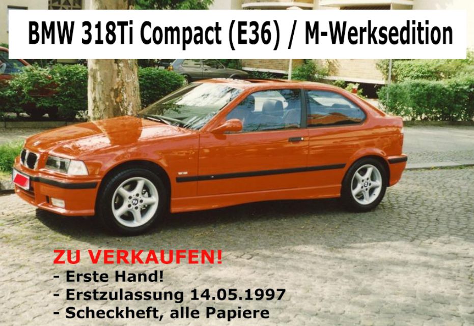 BMW 318ti E36 orig. M-Werksedition 05.1997 rot Compact in Berlin