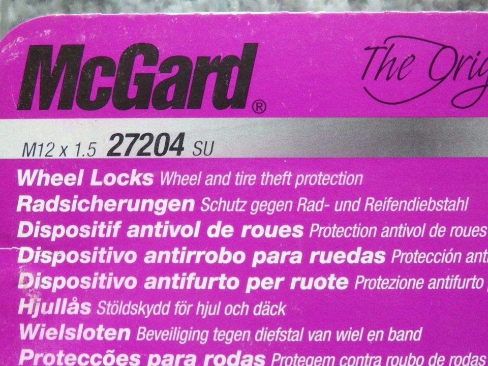 Felgen-Diebstahl-Sicherung M 12x1,5 m. 60° Kegelkopf Neupreis 44€ in Berlin