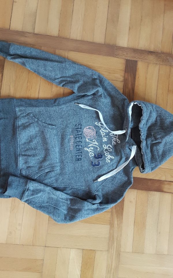 H&M Damen Hoodie Sweatshirt Gr. XS / 34 grau Kapuzenpulli in Bad Grönenbach