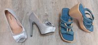 JUMEX High Heels silber Strass Wedges blau Gr. 35 Baden-Württemberg - Isny im Allgäu Vorschau