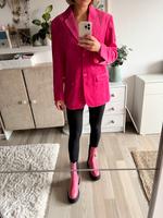 Pinke Lederstiefel Stiefeletten Chelsea Ankle Boots Nordrhein-Westfalen - Bornheim Vorschau
