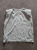 Mango MNG Shirt Schulterpolster grau beige XS - S Kr. München - Neubiberg Vorschau