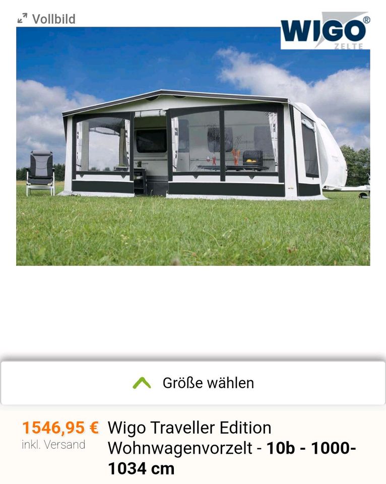 Wigo Vorzelt Traveller Edition 10b in Oberviechtach