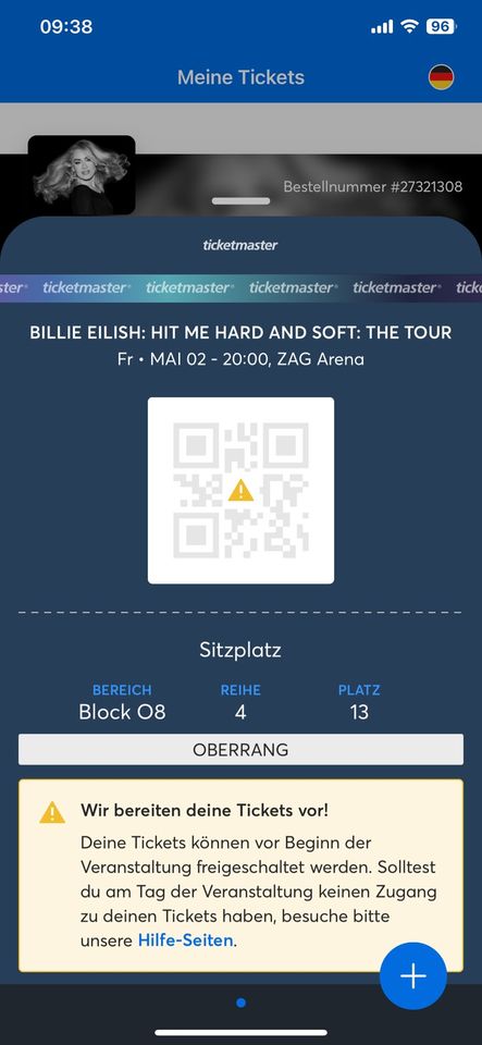 Billie Eilish Tour Hannover ZAG Arena 02.05.25 in Bremen