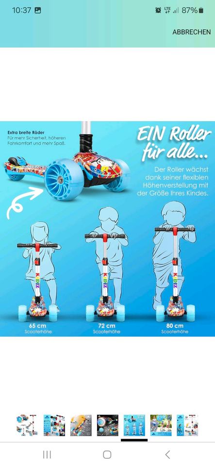 Kinder Roller Scooter 3-12 Jahre in Buchloe