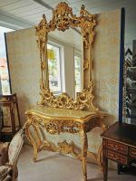 Luxuriöse Spiegelkonsole im Barockstil, mit sandfarbenem Marmor Hessen - Dreieich Vorschau