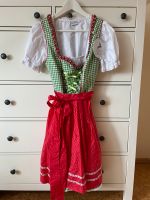 grün-rotes Dirndl MIT Bluse von Ludwig & Therese Wiesn Volksfest Bayern - Woerth an der Donau Vorschau