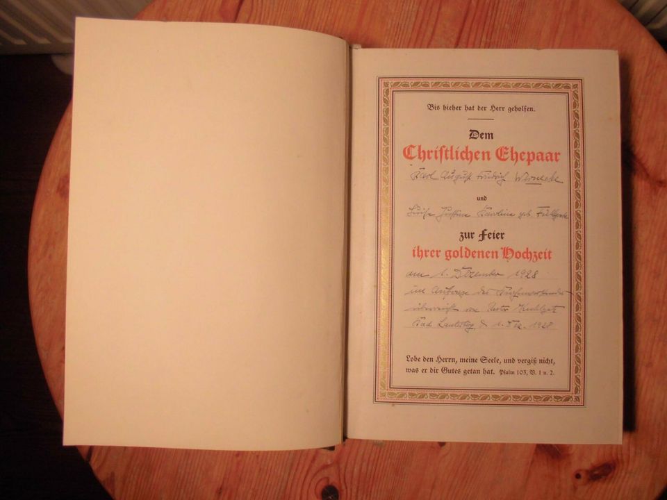 Die Heilige Schrift Bibel 1928 Hochzeit Großformat Schuber Antik in Kiel