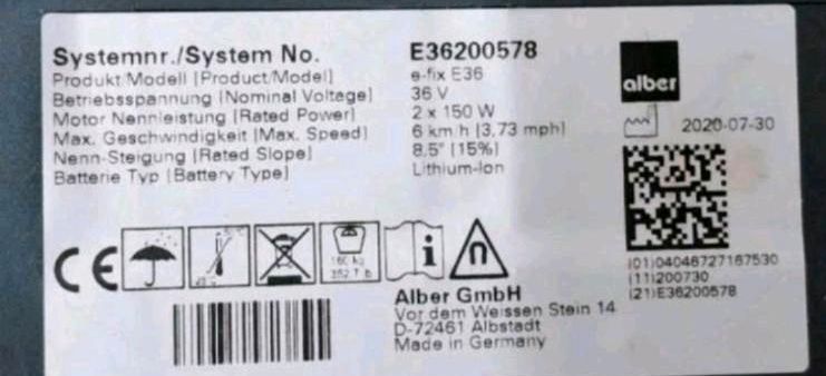 Alber E-Fix E35 ,36 - BJ 2020-07- 30-,12 monate Gewährleistung in Schwetzingen