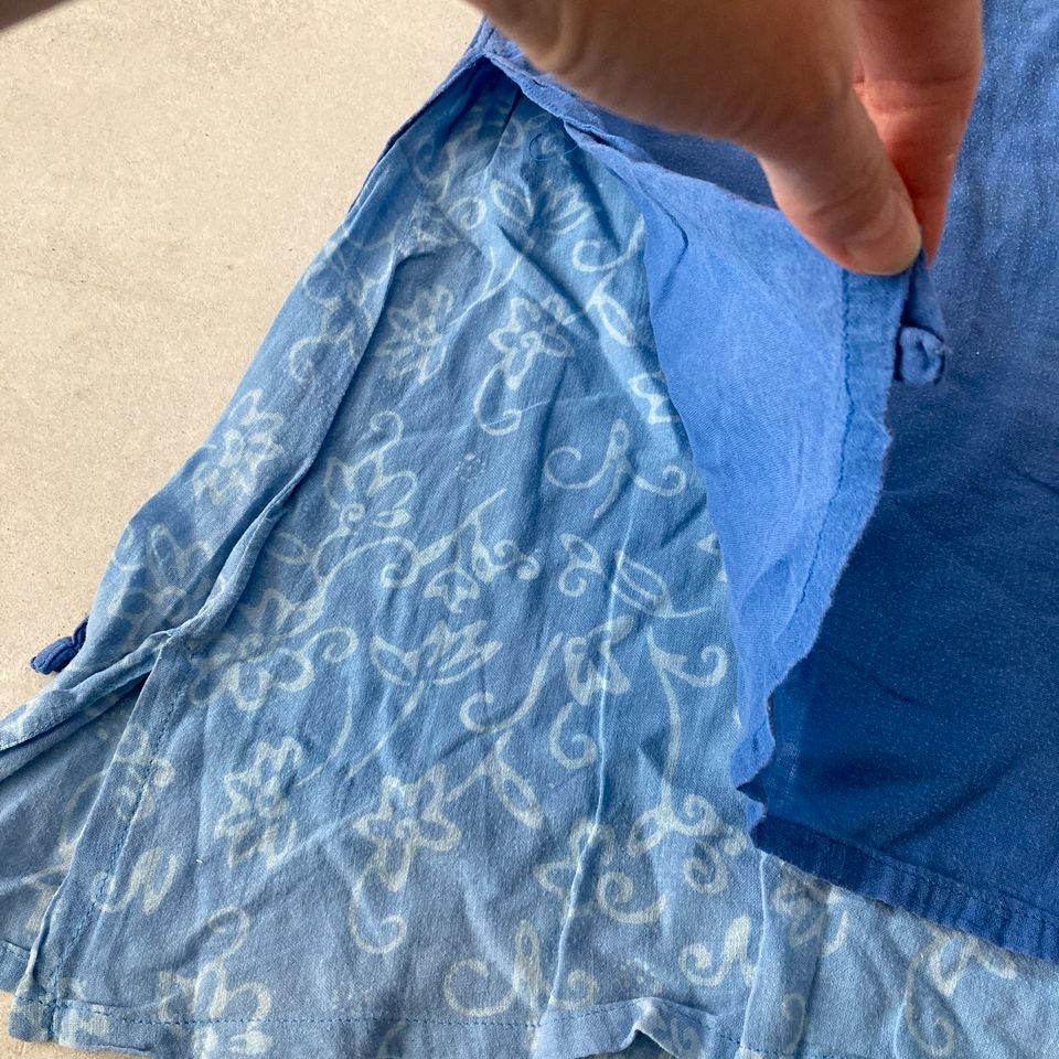 Handmade Kleid Tunika Hängerchen luftig hellblau Gr. 104 in Lützow