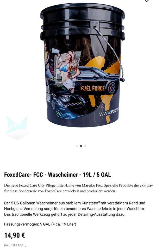 Foxed Care Wascheimer 19L / 5 GAL in Radevormwald