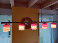 Pendelleuchte Hängeleuchte Lamp 5 Glasschirme Esszimmer rot Bayern - Wallerstein Vorschau