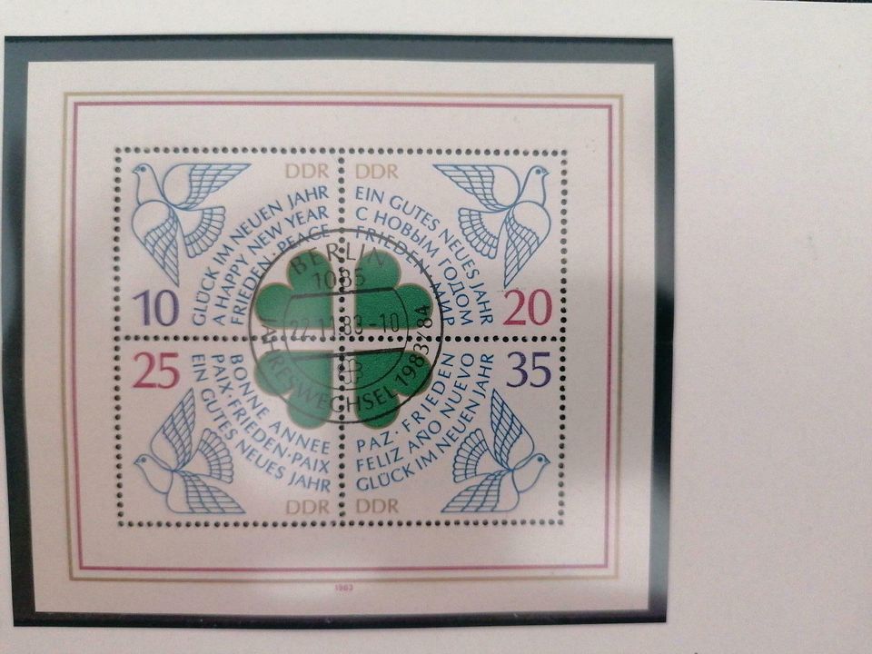 Neujahrs-Blockausgabe der ehemaligen DDR 1983 Briefmarke in Darmstadt