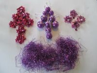 WEIHNACHTSSCHMUCK♥ BROMBEER♥10 CHRISTBAUMKUGELN SCHLEIFEN LAMETTA Niedersachsen - Nottensdorf Vorschau