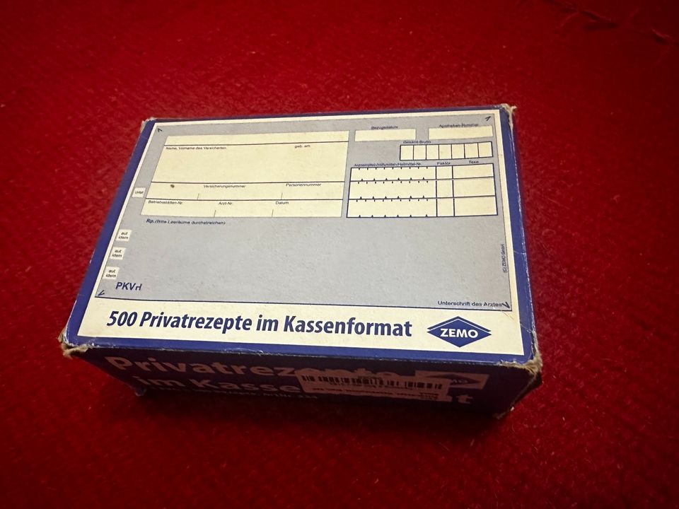 PKV Privatrezept Vordrucke im Kassenformat mit Wasserzeichen in Berlin