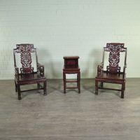 24234 2 Stühle + Beistelltisch Antik China Mahagoni Niedersachsen - Nordhorn Vorschau