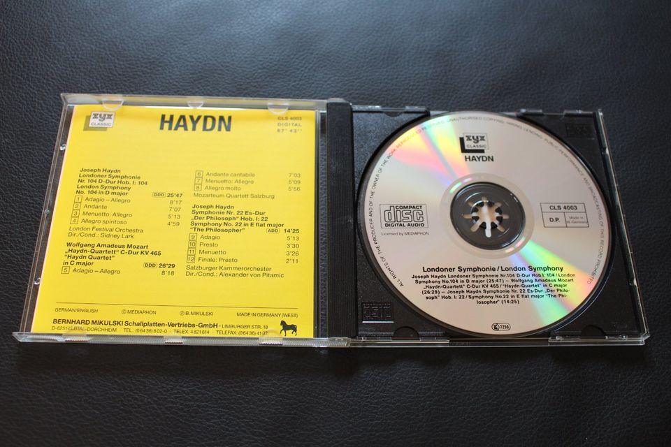 CD - Haydn - London Symphonie "Der Philosoph" in Nürnberg (Mittelfr)