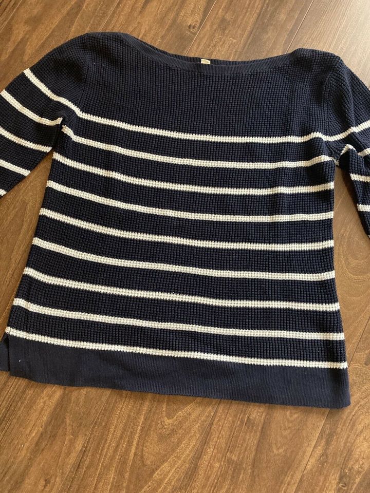 Esprit Pullover Pulli blau weiß gestreift Gr. M in Weibersbrunn