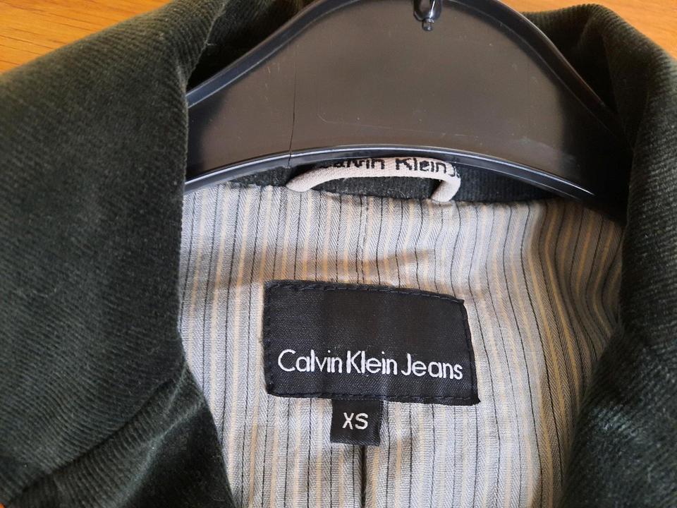 Calvin Klein Samtblazer mit Elastan, Größe XS, 34 dunkelgrün in Frankfurt am Main