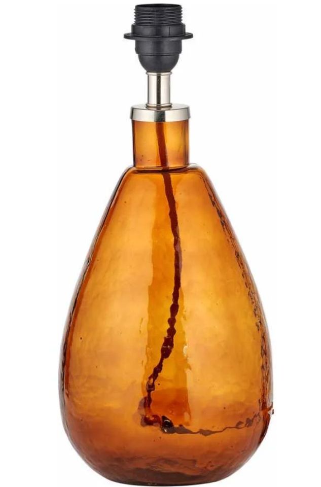 Tischlampe, mit Lampenschirm, Glas bernsteinfarben, NEU -50% in Wiesbaden