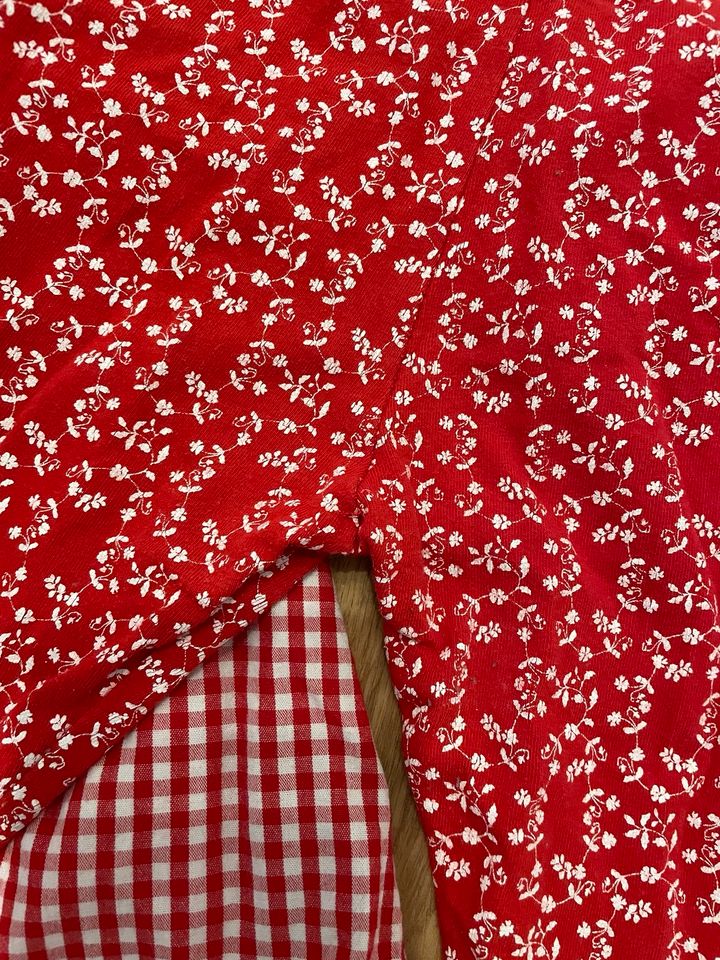 rot-weiß kariertes Kleid mit passender Legging - Schiesser 92 in Bad Tölz
