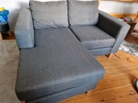 Couch mit Ottomane, grau Brandenburg - Angermünde Vorschau