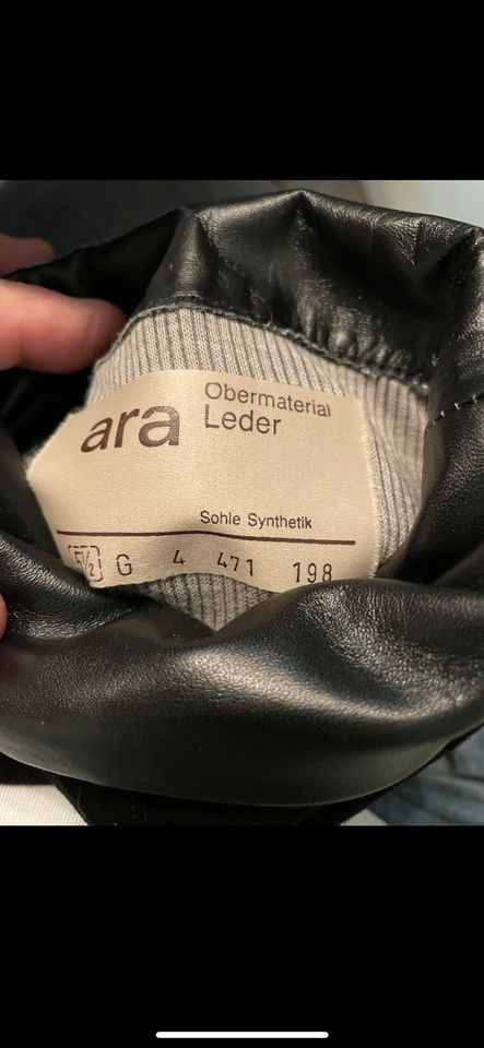 Ara toller schwarzer Lederstiefel Gr. 38,5 neuwertig in Hamburg