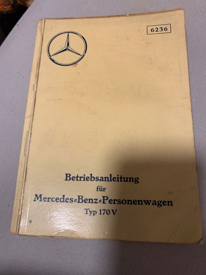 Betriebsanleitung für Mercedes Benz Typ 170V sehr selten alt in Plochingen