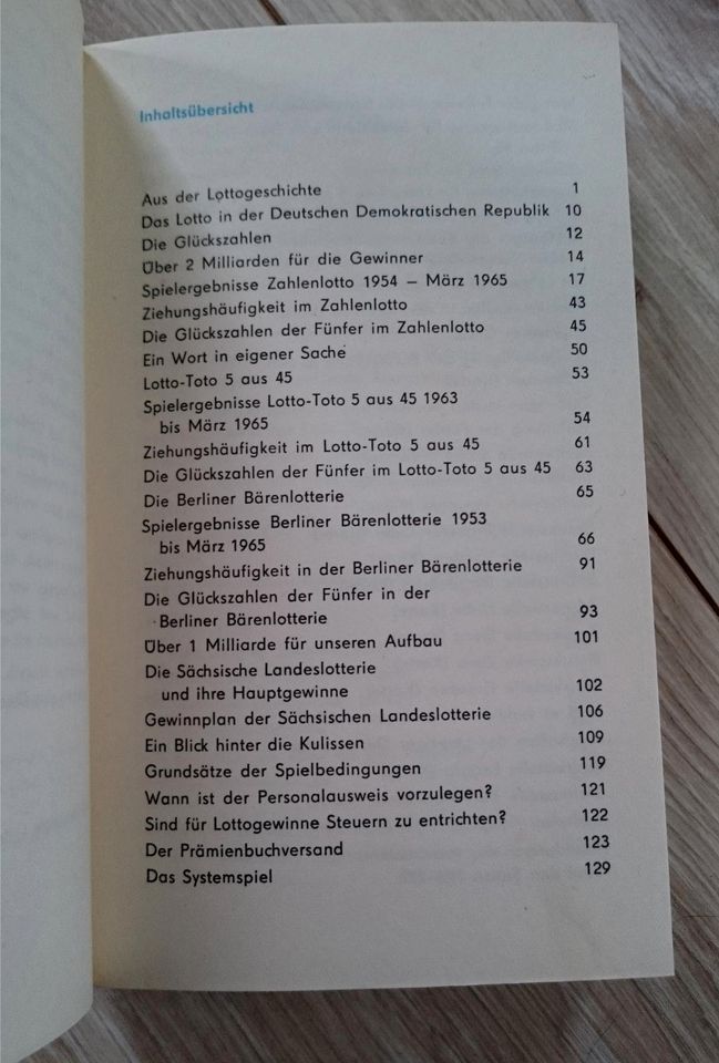 Lottojahrbuch- Ergebnisse 1953-67- Sachbuch- Vintage- DDR- VEB in Thum