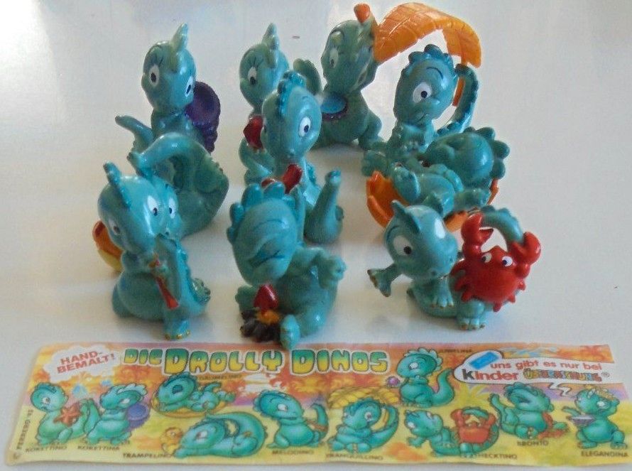 Ü-Ei-Figuren Die Drolly Dinos 1993 Hand-Bemalt ! in Langquaid