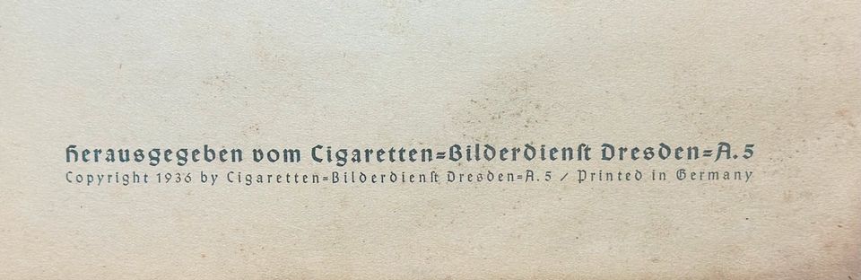 „Die Deutsche Wehrm*“ Cigaretten-Bilderdienst Dresden (1936) in Rüdesheim