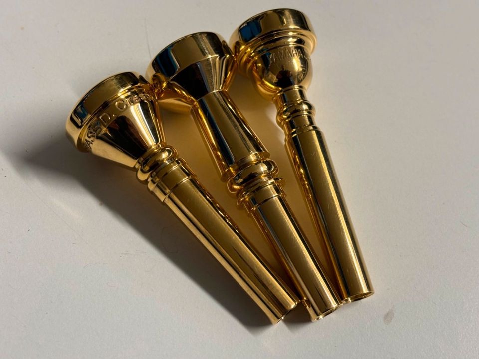 Mundstück vergolden - Trompete Posaune Tuba Horn Flügelhorn in Krautheim