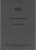 Weiler LZ 280 300 Bedienungsanleitung Drehbank Drehmaschine Brandenburg - Königs Wusterhausen Vorschau