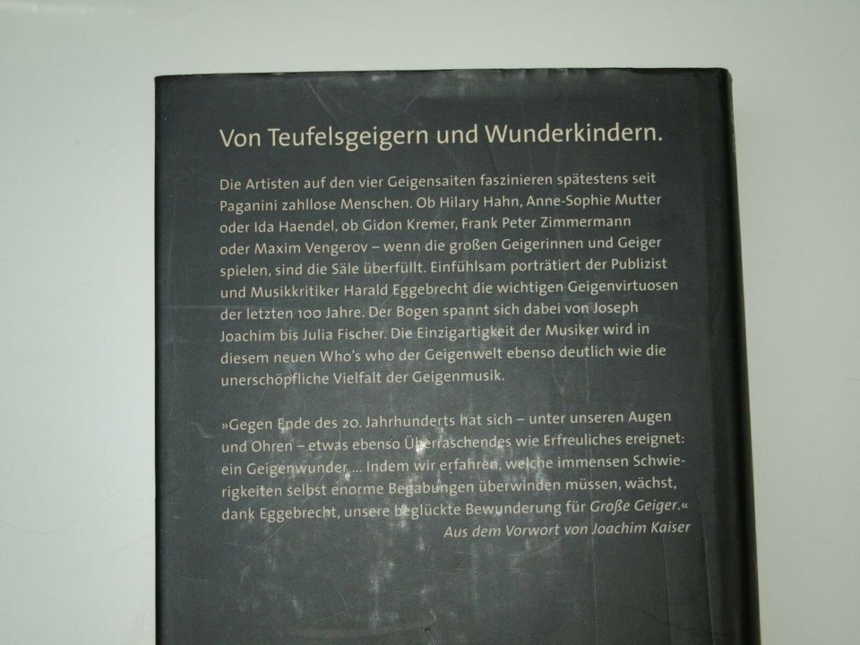 Buch, "Große Geiger" von Harald Eggebrecht in Bad Saulgau