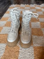 Weiße Stiefel 41 Stiefeletten Plateau dicke Sohle Walle - Steffensweg Vorschau
