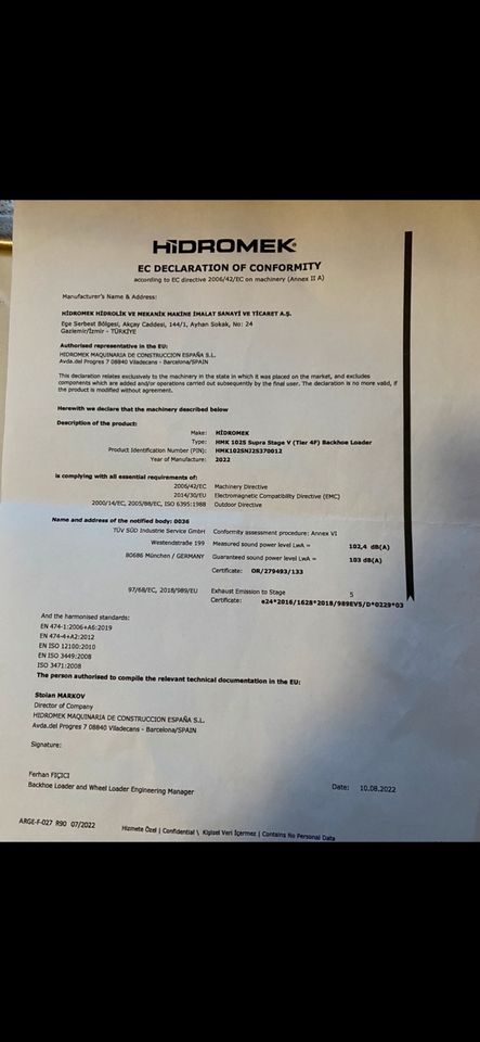 Baggerlader Hidromek HMK 102 Supra neue Preis in Ebersbach/Sachsen