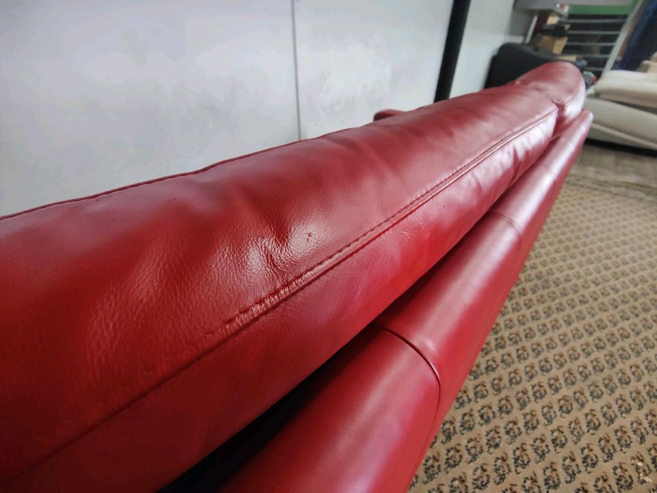 Ewald Schillig Platinium Lieferung ab 0€ Sofa Rot Leder Couch Hoc in Augustdorf