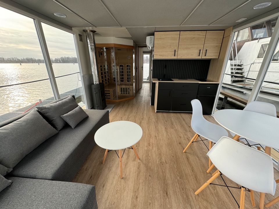 5.5. Besichtigung! Hausboot mit Sauna 12m - 28qm Wohnraum in Oranienburg