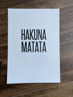 Poster • HAKUNA MATATA • 20x30 cm Niedersachsen - Lehre Vorschau