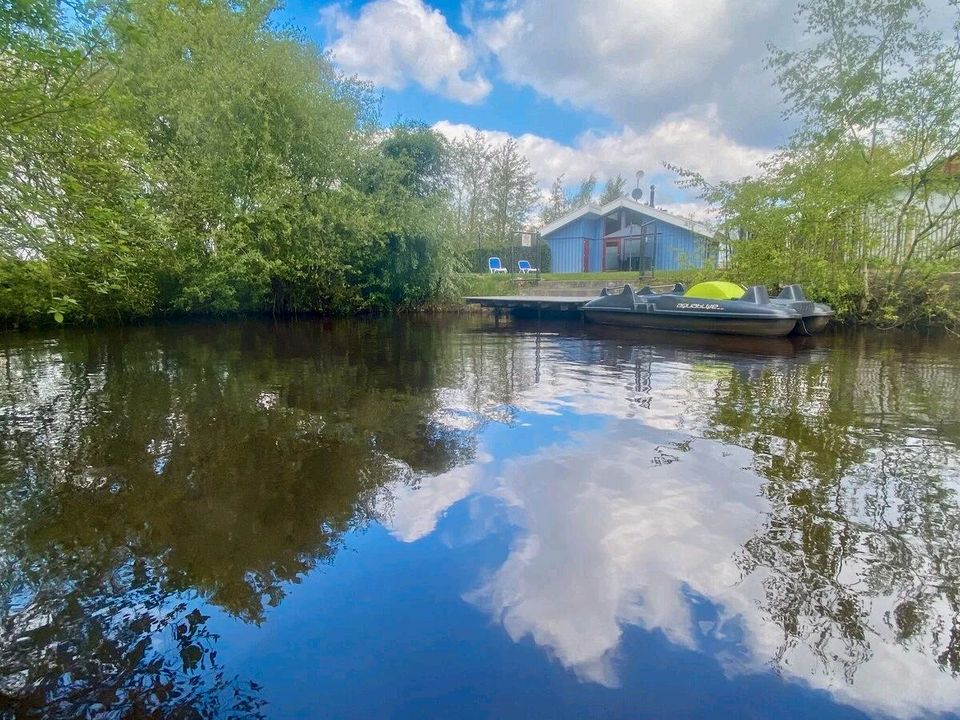 Ferienhaus am See im Emsland Boot Sauna Hund Familie zu vermieten in Jerichow